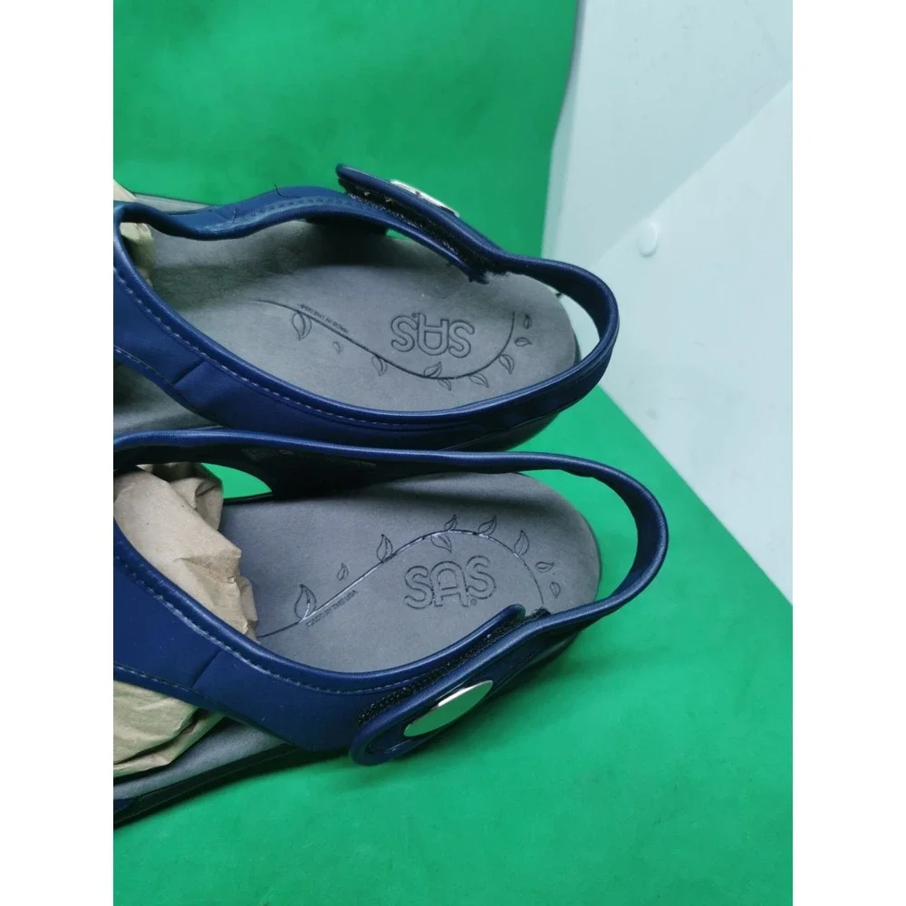 SAS Harmony Heel Strap Sandals Women's Size 10 M Navy Comfort Support Adjustable